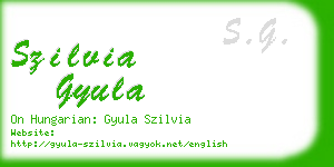 szilvia gyula business card